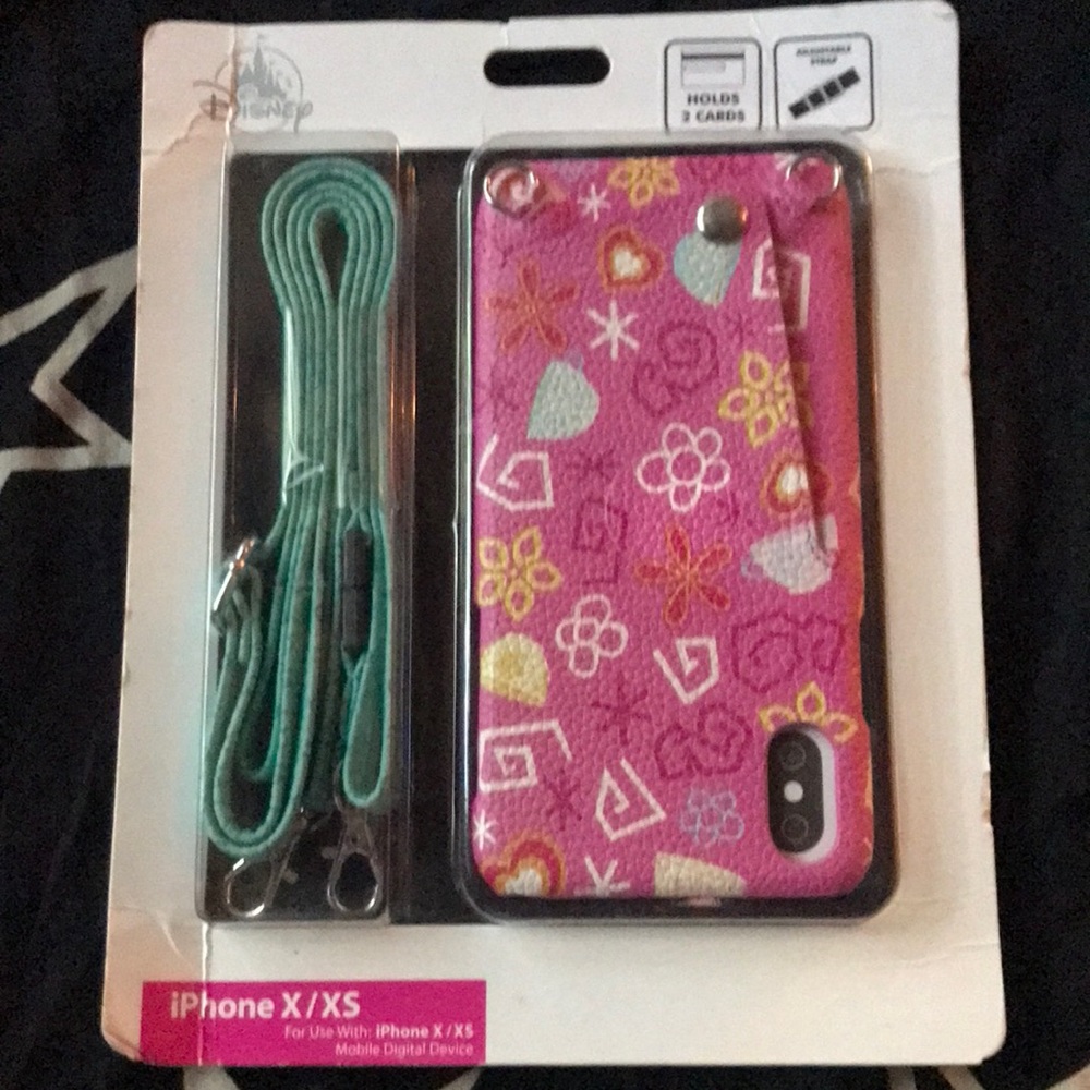 D-Tech Disney Teacups iPhone X XS Hanging Wallet Case Brand New in Package